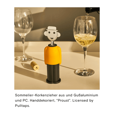 Alessi Korkenzieher Alessandro M - gelb und schwarz