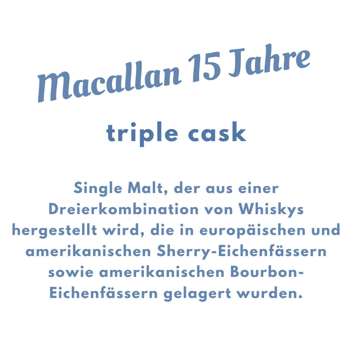 Macallan 15 Jahre triple cask -  43% Vol. / 0,7l  (Sammlerstück/Sonderregel)