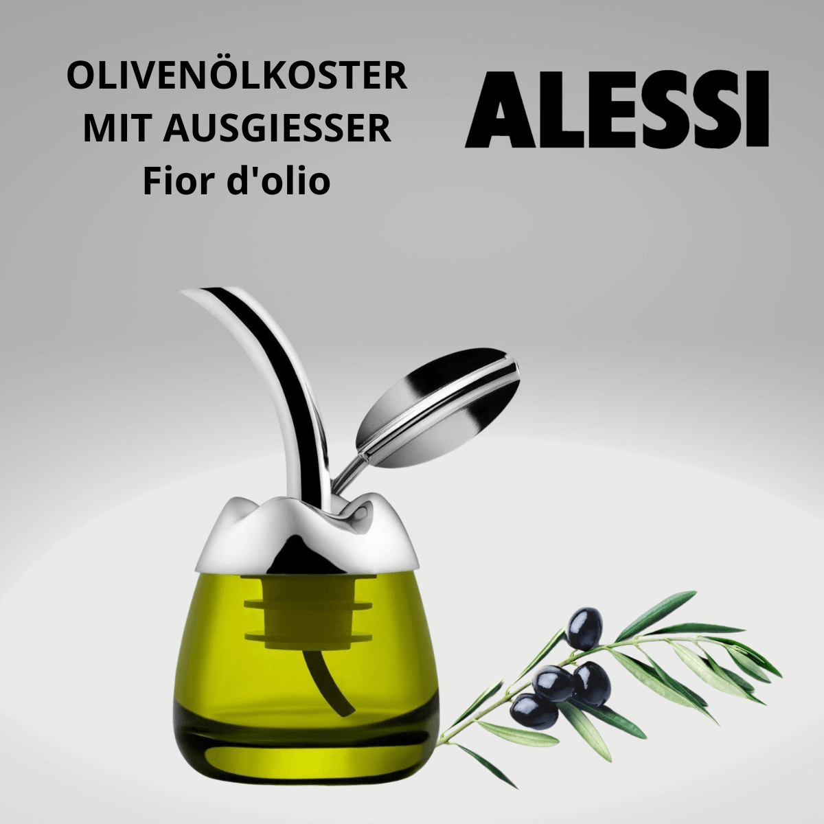 Alessi Olivenöl-Koster mit Ausgießer - fior d'olio