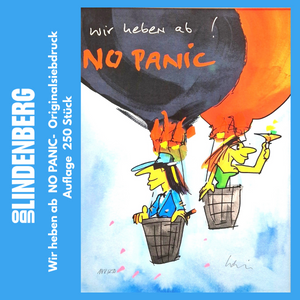 Udo Lindenberg Grafik „Wir heben ab! NO PANIC“ – limitierte Edition, handsigniert