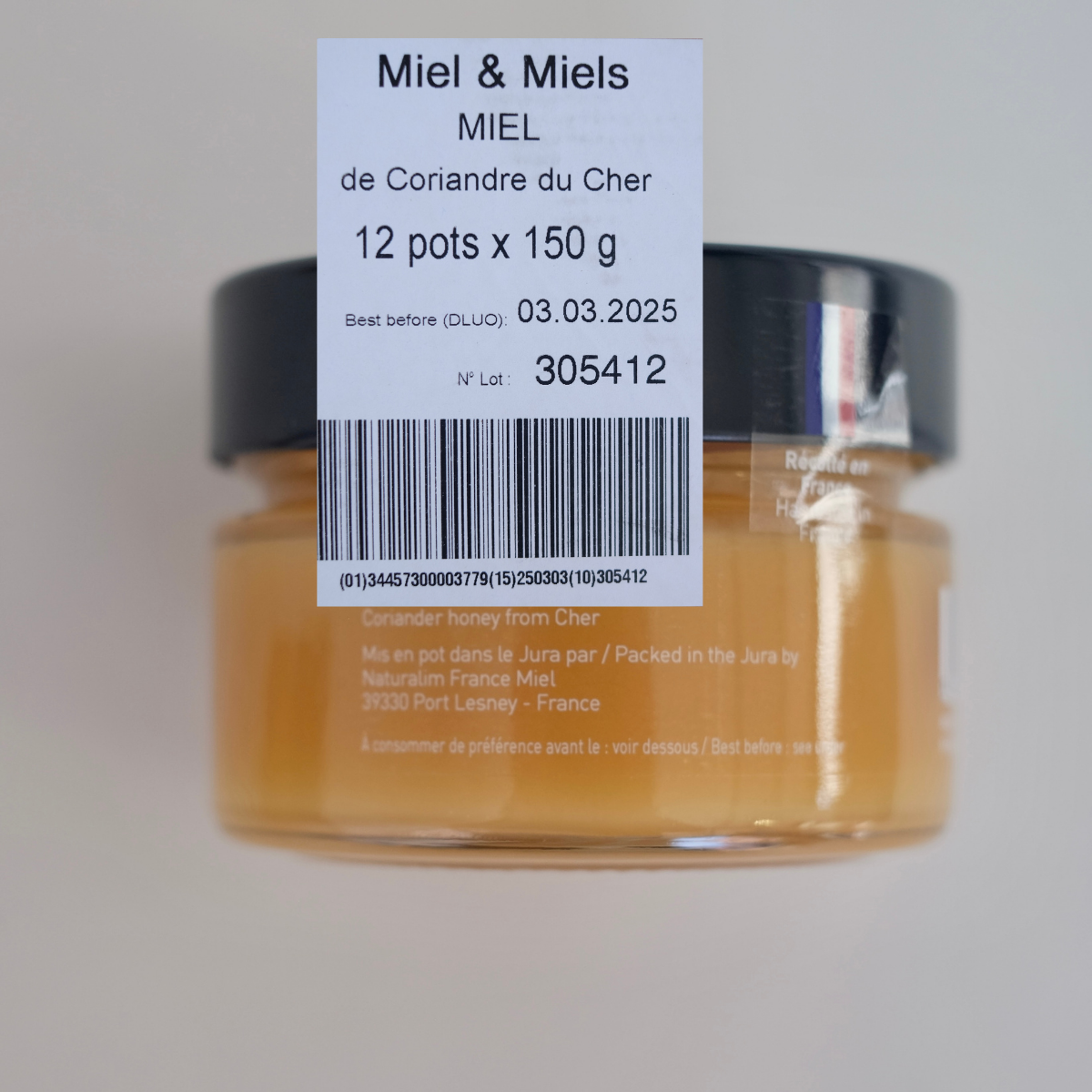 Miel et Miels® - Korianderhonig, in Frankreich geerntet, im Cher (150g)