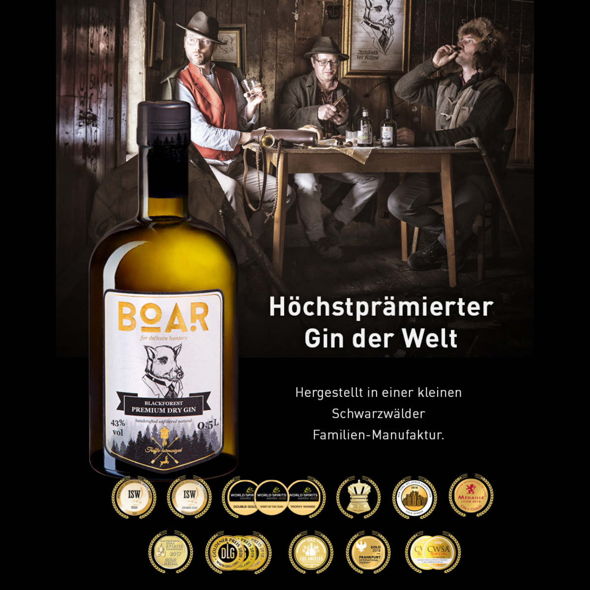 Boar Gin (0,5l) - Aktionspreis - schmeck den Trüffel !