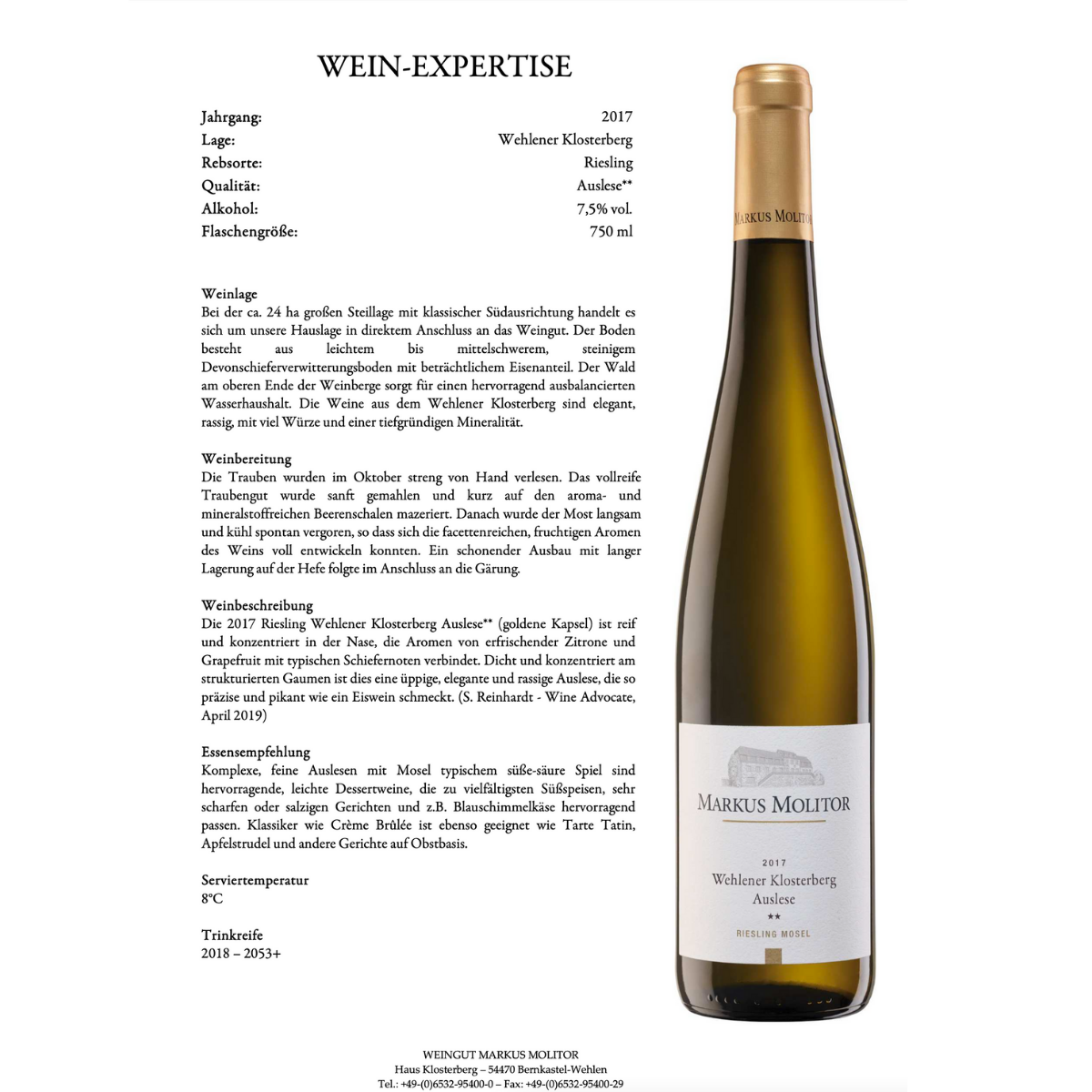 Markus Molitor Riesling Wein-Geschenkset "taste the difference"