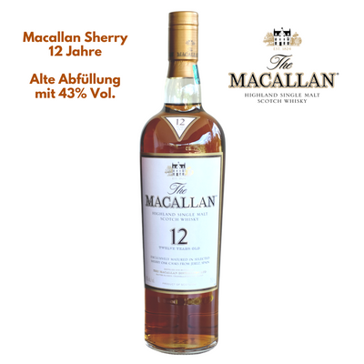 Macallan Sherry Oak 12 mit 43% Vol. - US Import (Sammlerstück/Sonderregel)