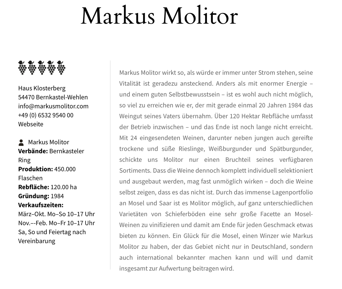 Markus Molitor - 100 Parker Punkte - Zeltinger Sonnenuhr Auslese *** 2019 (Sammlerstück/Sonderregel)