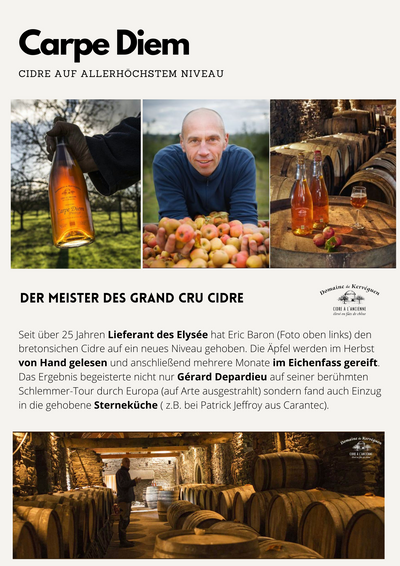 Carpe Diem (0,75l) - exklusiver Cidre aus der Bretagne von Kerveguen