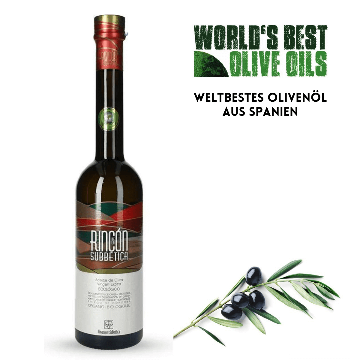 Gesundes Bio Olivenöl Rincon de la Subbetica in herausragender Qualität aus Andalusien. Wiederholter Testsieger weltbestes Olivenöl.