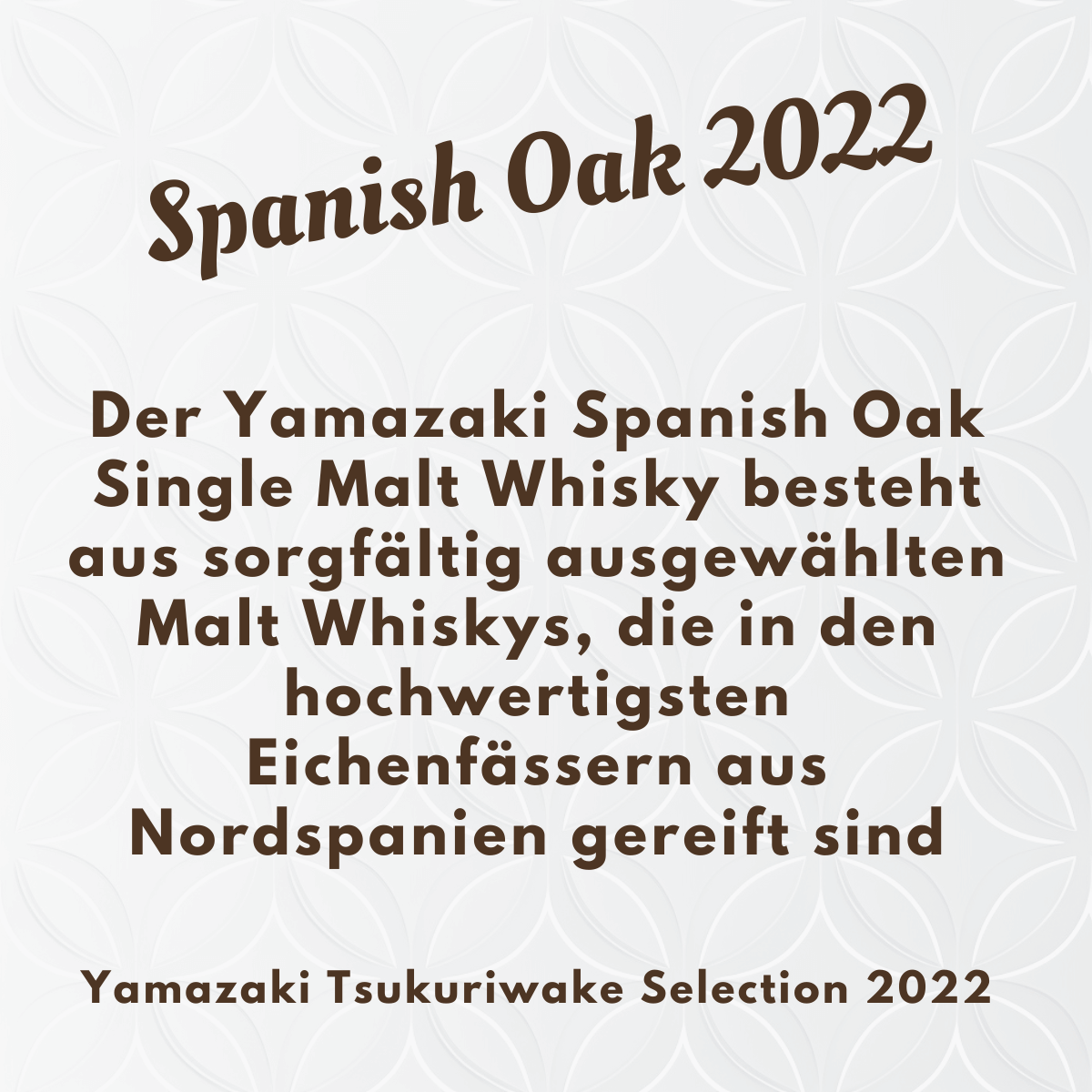 Yamazaki Whisky - Spanish Oak 2022 (Sammlerstück/Sonderregel)